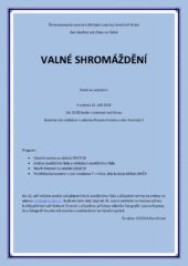 Valné shromáždění 2018 - pozvánka